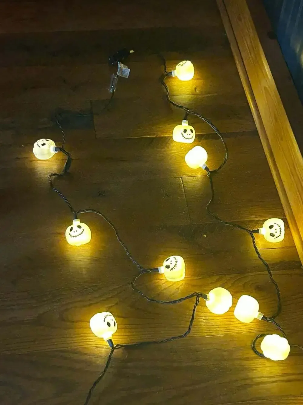 Jack Skeleton blow mold light strand set of 2 - 8’ Long has replacement bulbs